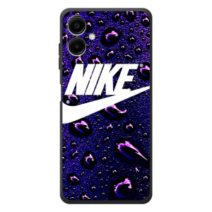 Чехол с логотипом Найк на Samsung Galaxy A08 – Найк на фиолетовом