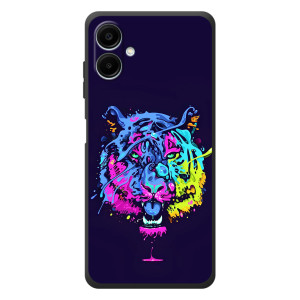 Силиконовый бампер с картинкой животных для Samsung Galaxy A08 (Тигр-Арт)