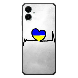 Силиконовый Чехол на Samsung Galaxy A08 (Я-Украина) – Украинская кардиограмма
