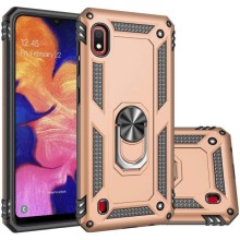 Ударопрочный чехол Serge Ring for Magnet для Samsung Galaxy A10 (A105F) – Золотой