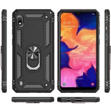 Ударопрочный чехол Serge Ring for Magnet для Samsung Galaxy A10 (A105F) – Черный