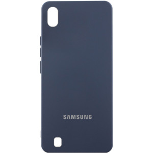 Чохол Silicone Cover Lakshmi (AAA) with Logo для Samsung Galaxy A10 (A105F) – Темно-синій