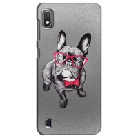 Чехол (ТПУ) Милые собачки для Samsung Galaxy A10 2019 (A105F) (Бульдог в очках)