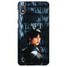 Чехлы Венсдей на Samsung Galaxy A10 2019 (A105F) Уэнсдей (AlphaPrint) (Уэнздей кошка)