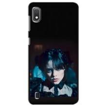 Чехлы Венсдей на Samsung Galaxy A10 2019 (A105F) Уэнсдей (AlphaPrint) (взгляд Уэнздей)