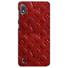 Текстурный Чехол Louis Vuitton для Самсунг Галакси А10 2019 – Красный ЛВ