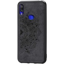 Чохол Leather Glass Mandala для Samsung A10s, тканинна і ТПУ накладка – Чорний