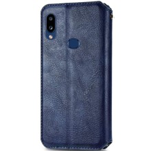 Шкіряний чохол книжка GETMAN Cubic (PU) для Samsung Galaxy A10s – Синій