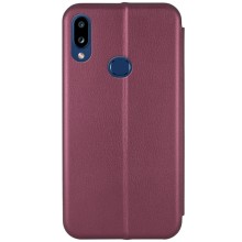 Кожаный чехол-книжка Classy для Samsung Galaxy A10s – Бордовый