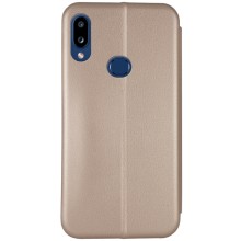 Кожаный чехол-книжка Classy для Samsung Galaxy A10s – Золотой