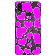 Чехлы для любимой на Самсунг А10с (VPrint) (Pink hearts)