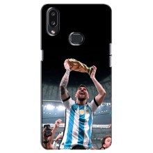 Чехлы Лео Месси Аргентина для Samsung Galaxy A10s (A107) (Счастливый Месси)