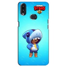 Чехол для Samsung Galaxy A10s (A107) Бравл Старс (VPrint) (Леон акула)