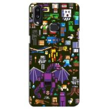 Чехол Майнкрафт на Samsung Galaxy A10s (A107) (AlphaPrint) Minecraft (Коллаж Майнкрафт)