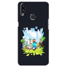 Чехол Майнкрафт на Samsung Galaxy A10s (A107) (AlphaPrint) Minecraft (персонажи Minecraft)