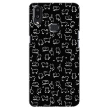 Чехол на тематику: Коты для Samsung Galaxy A10s (A107) (Котики на черном)