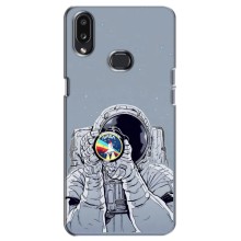 Чехол NASA для Samsung Galaxy A10s (A107) (AlphaPrint) (Космонавт фото)