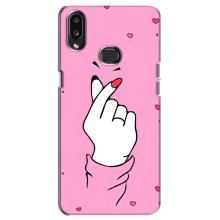 Чехол с принтом для Samsung Galaxy A10s (A107) (AlphaPrint - Знак сердечка) – Знак Love