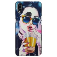 Чехол с картинкой Модные Девчонки Samsung Galaxy A10s (A107) – Девушка с коктейлем