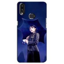 Чехлы Венсдей на Samsung Galaxy A10s (A107) Уэнсдей (AlphaPrint) (Уэнздей с зонтом)
