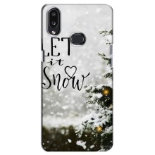 Новогодние, Праздничные Чехлы для Samsung Galaxy A10s (A107) - 2024 год (Let it snow)