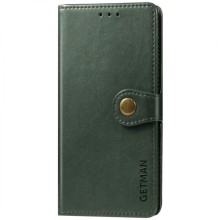 Кожаный чехол книжка GETMAN Gallant (PU) для Samsung Galaxy A11 – Зеленый
