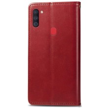 Кожаный чехол-книжка GETMAN Gallant (PU) для Samsung Galaxy A11 – Красный