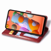 Кожаный чехол-книжка GETMAN Gallant (PU) для Samsung Galaxy A11 – Красный