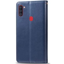 Кожаный чехол-книжка GETMAN Gallant (PU) для Samsung Galaxy A11 – Синий