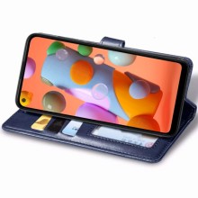 Кожаный чехол-книжка GETMAN Gallant (PU) для Samsung Galaxy A11 – Синий