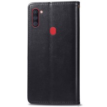 Кожаный чехол-книжка GETMAN Gallant (PU) для Samsung Galaxy A11 – Черный