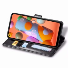 Кожаный чехол-книжка GETMAN Gallant (PU) для Samsung Galaxy A11 – Черный