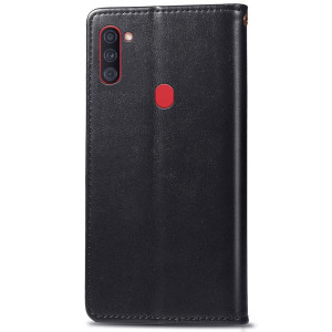 Кожаный чехол-книжка GETMAN Gallant (PU) для Samsung Galaxy A11 – Черный