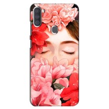 Чехлы (ART) Цветы на Samsung Galaxy A11 (A115) (VPrint) (Глаза в цветах)