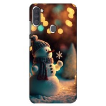 Чехлы на Новый Год Samsung Galaxy A11 (A115) – Снеговик праздничный