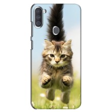 Чехлы с Котиками для Samsung Galaxy A11 (A115) (VPrint) (Прыжок кота)