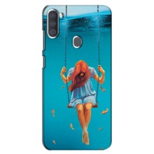 Чехол Стильные девушки на Samsung Galaxy A11 (A115) – Девушка на качели