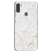 Мраморный чехол на Samsung Galaxy A11 (A115) (VPrint) (Белый мрамор)