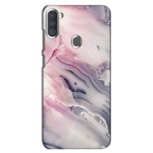 Мраморный чехол на Samsung Galaxy A11 (A115) (VPrint) (Пурпурный Мрамор)