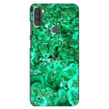 Мраморный чехол на Samsung Galaxy A11 (A115) (VPrint) (Салатный Мрамор)