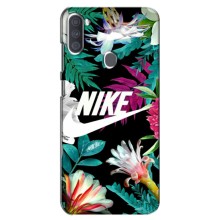 Силіконовый Чохол на Samsung Galaxy A11 (A115) з картинкою НАЙК – Квітковий Nike
