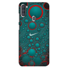 Силиконовый Чехол на Samsung Galaxy A11 (A115) с картинкой Nike – Найк зеленый