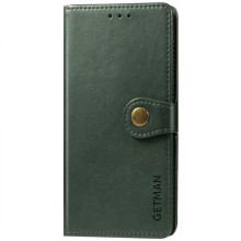 Кожаный чехол книжка GETMAN Gallant (PU) для Samsung Galaxy A12 / M12 – Зеленый
