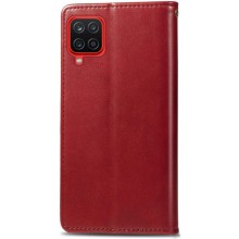 Кожаный чехол книжка GETMAN Gallant (PU) для Samsung Galaxy A12 / M12 – Красный