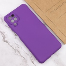 Чохол Silicone Cover Lakshmi Full Camera (AA) для Samsung Galaxy A12 – Фіолетовий