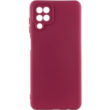 Чехол Silicone Cover Lakshmi Full Camera (AA) для Samsung Galaxy A12 – Бордовый