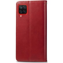 Кожаный чехол-книжка GETMAN Gallant (PU) для Samsung Galaxy A12 / M12 – Красный