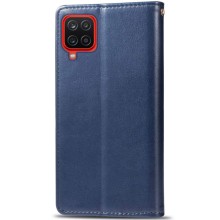 Кожаный чехол-книжка GETMAN Gallant (PU) для Samsung Galaxy A12 / M12 – Синий