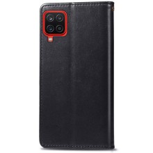 Кожаный чехол-книжка GETMAN Gallant (PU) для Samsung Galaxy A12 / M12 – Черный