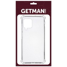 TPU чехол GETMAN Ease logo усиленные углы для Samsung Galaxy A12 / M12 – Прозрачный